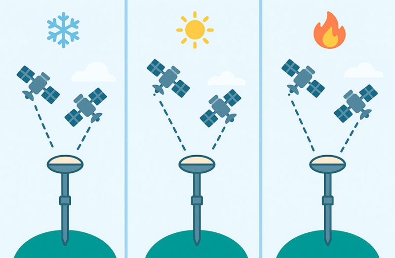 Arranque en frío, tibio y caliente en receptores GNSS