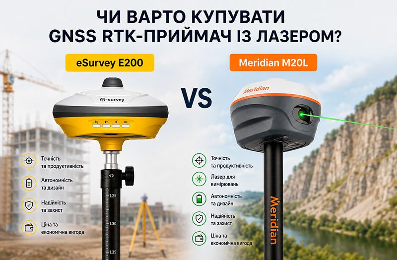 Чи варто купувати GNSS RTK-приймач із лазером?