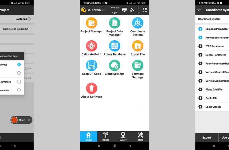 Ustawienie układu współrzędnych w programie SurvX. Plan działania krok po kroku.