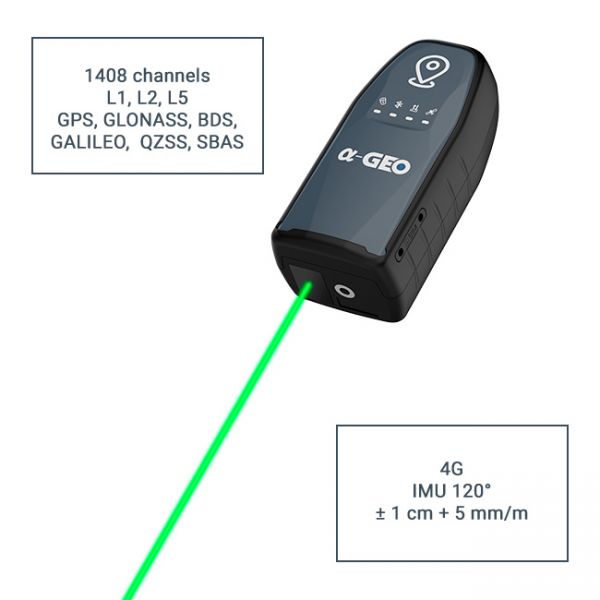 GNSS RTK odbiornik AlphaGeo GeoPuls z laserem
